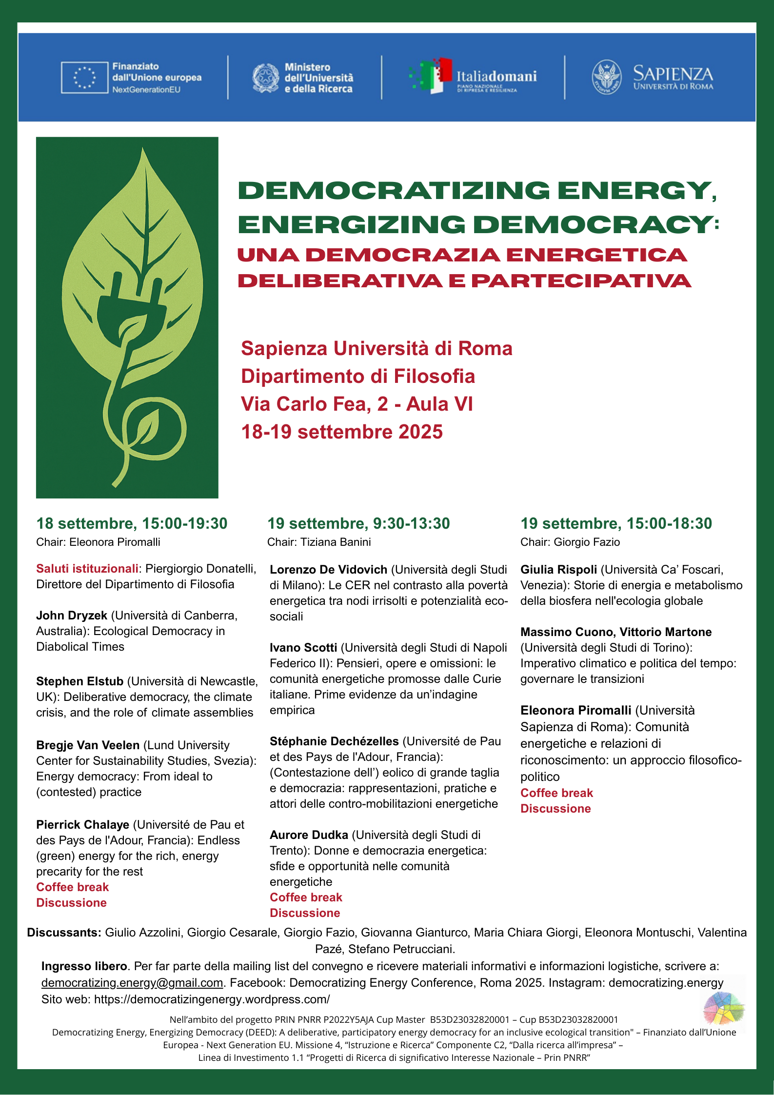 Democratizing Energy, Energizing Democracy: Una democrazia energetica deliberativa e partecipativa